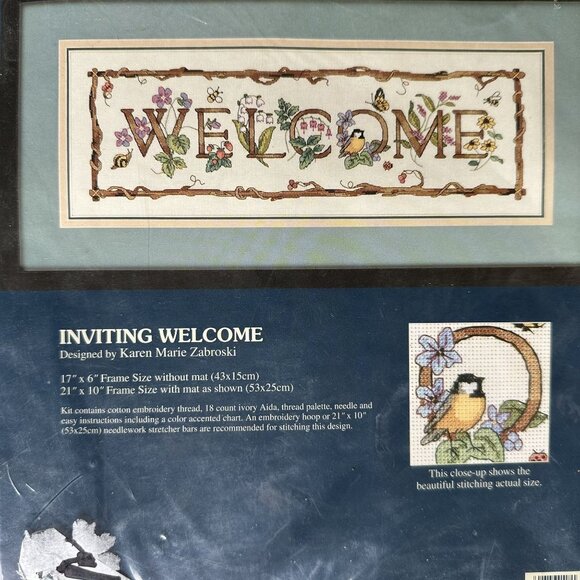 Sunset Counted Cross Stitch Kit Inviting Welcome 18259 Karen Zabroski 1996 - Picture 3 of 4